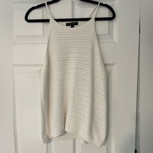 Banana Republic white crochet Tank Top Size Large